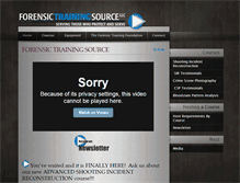 Tablet Screenshot of forensictrainingsource.com